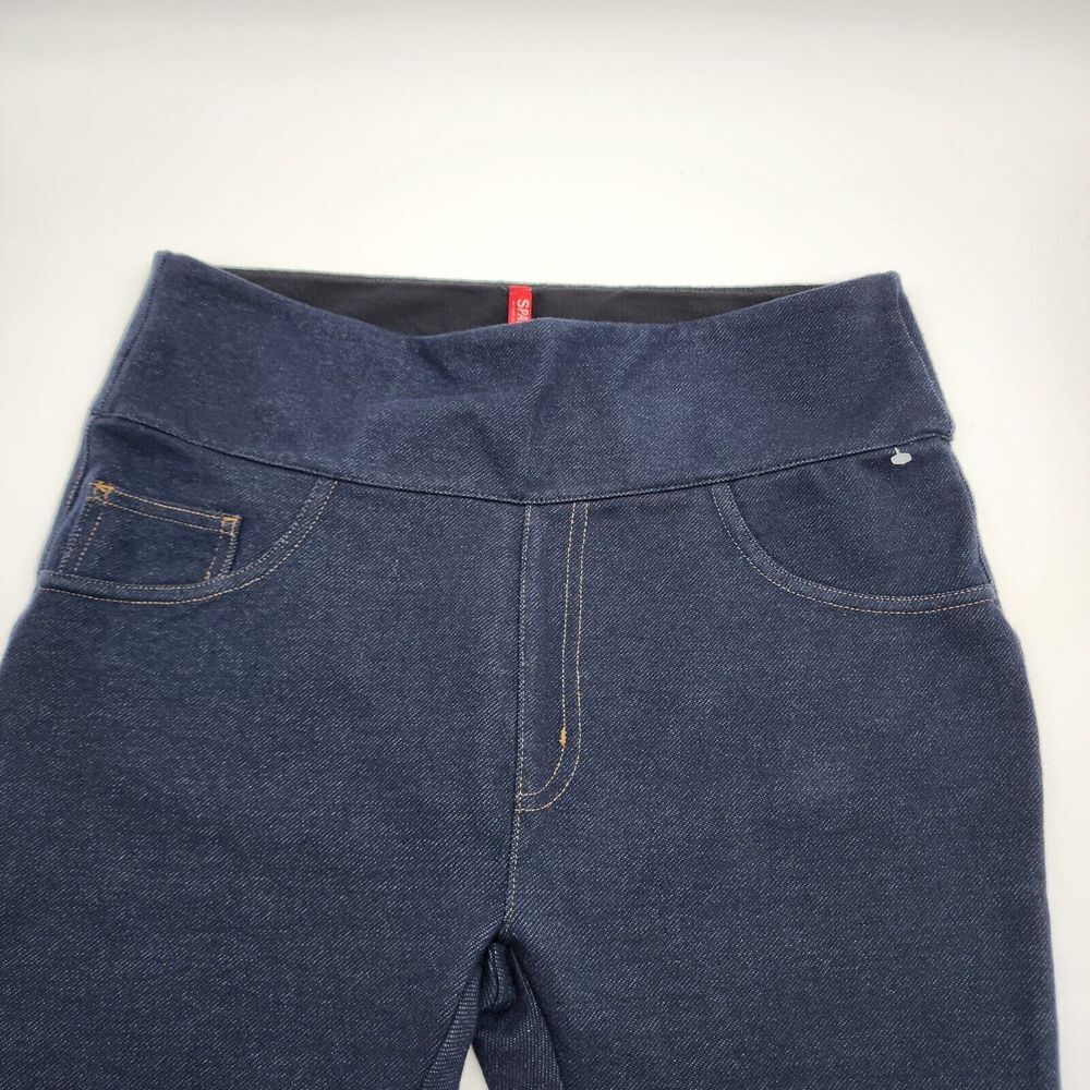 Spanx Women's Jean-ish Ankle Leggings‎ Size L Dark Blue Pants